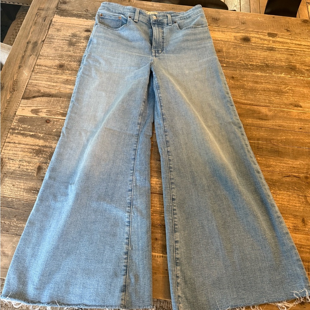 Wide Leg Light Blue Jeans